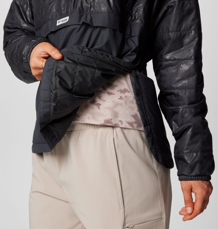 Women's PFG Uncharted Anorak, Color: Shark, Uncharted Waters Emboss, image 7