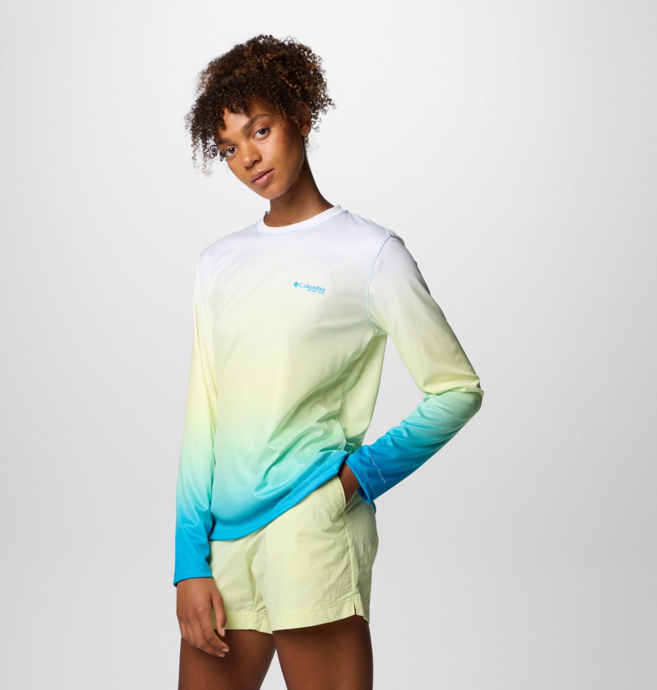 Women's PFG Super Tidal Tee™ Rookery Palms Fade Long Sleeve Shirt 4
