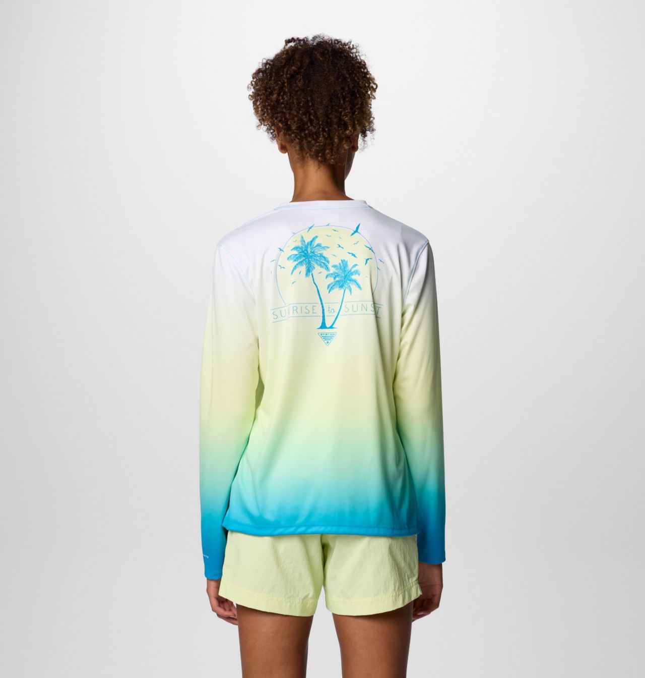Women's PFG Super Tidal Tee™ Rookery Palms Fade Long Sleeve Shirt 2