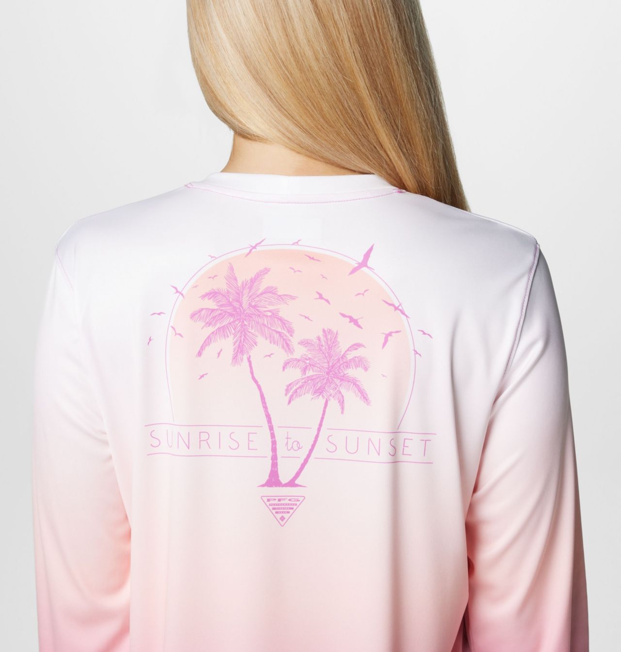 Women's PFG Super Tidal Tee™ Rookery Palms Fade Long Sleeve Shirt 6