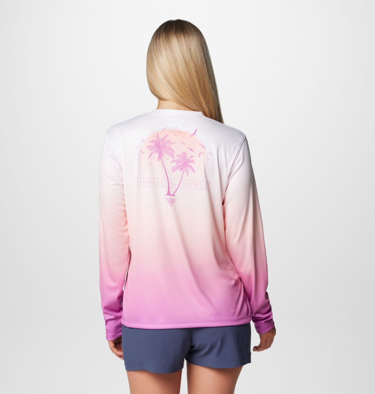 Women's PFG Super Tidal Tee™ Rookery Palms Fade Long Sleeve Shirt 2