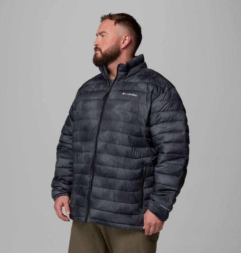 Men's Powder Lite II Printed Jacket - Big, Color: Black Topolines Print, image 4