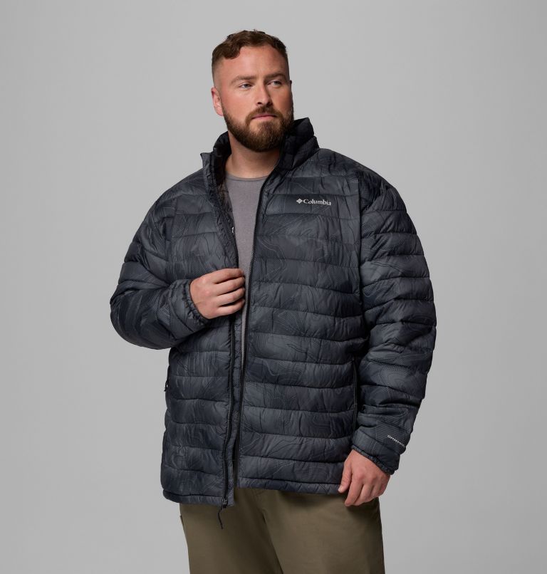 Men's Powder Lite II Printed Jacket - Big, Color: Black Topolines Print, image 5
