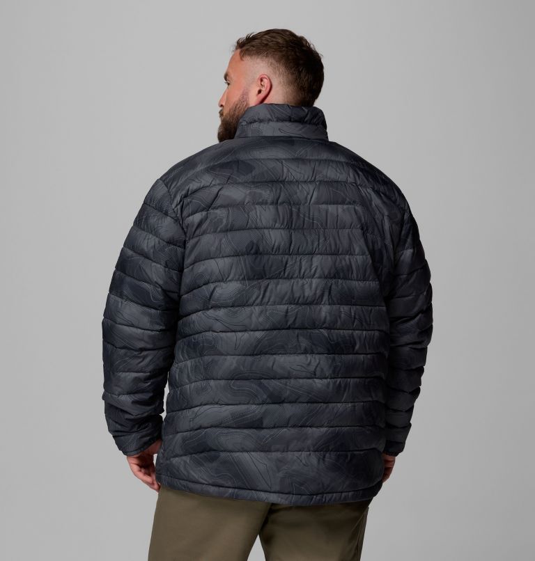 Men's Powder Lite II Printed Jacket - Big, Color: Black Topolines Print, image 3