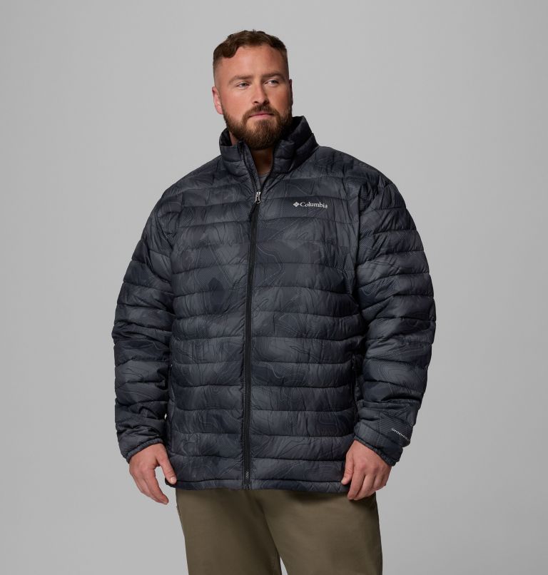 Men's Powder Lite II Printed Jacket - Big, Color: Black Topolines Print, image 1
