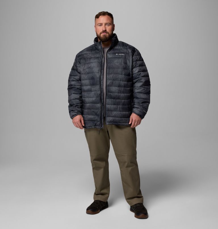 Men's Powder Lite II Printed Jacket - Big, Color: Black Topolines Print, image 2