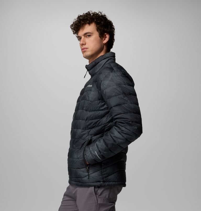 Men's Powder Lite II Printed Jacket - Tall, Color: Black Topolines Print, image 4