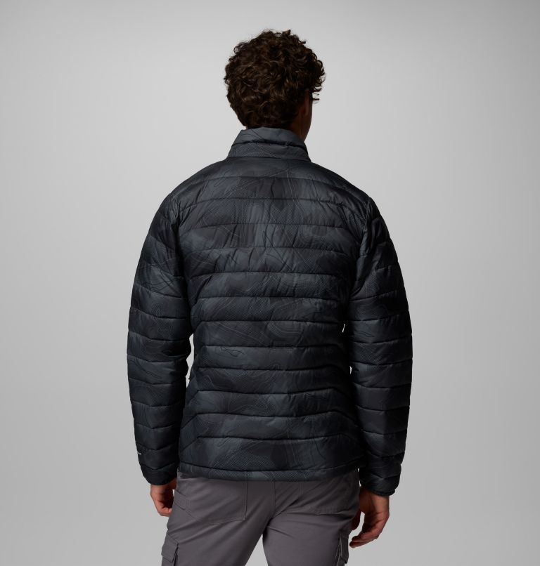 Men's Powder Lite II Printed Jacket - Tall, Color: Black Topolines Print, image 3