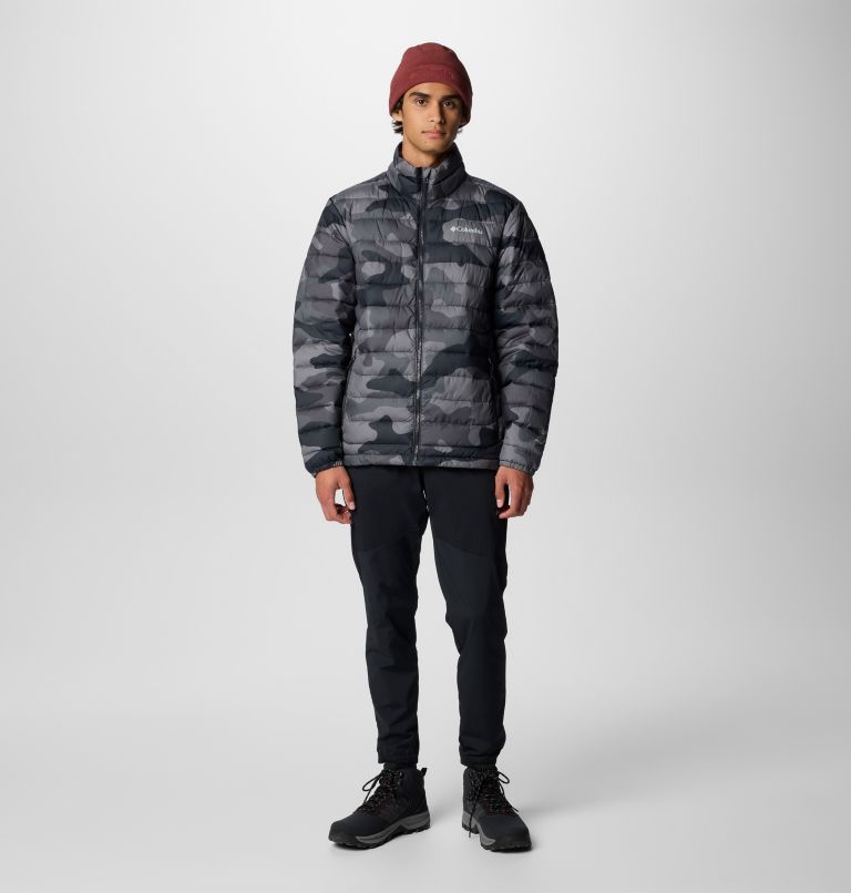 Men's Powder Lite II Printed Insulated Jacket, Color: Black Mod Camo Print, image 3