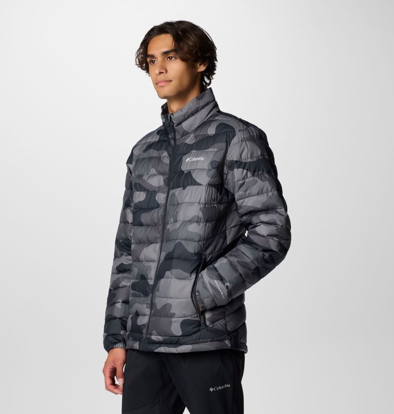 Men's Powder Lite II Printed Insulated Jacket, Color: Black Mod Camo Print, image 4