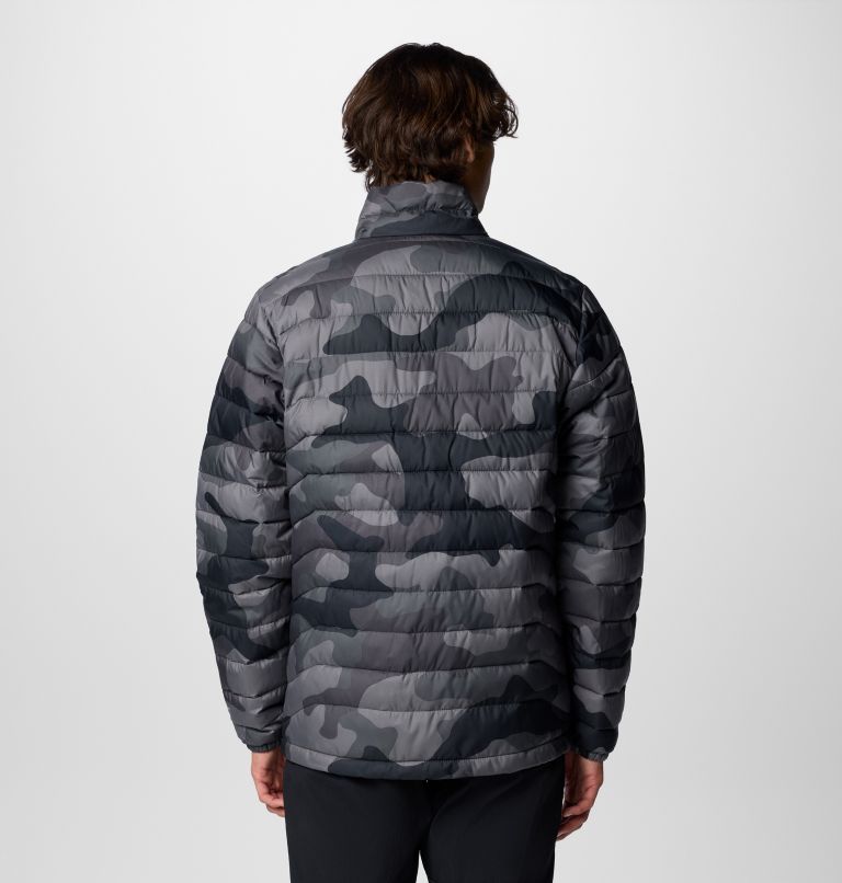 Men's Powder Lite II Printed Insulated Jacket, Color: Black Mod Camo Print, image 2