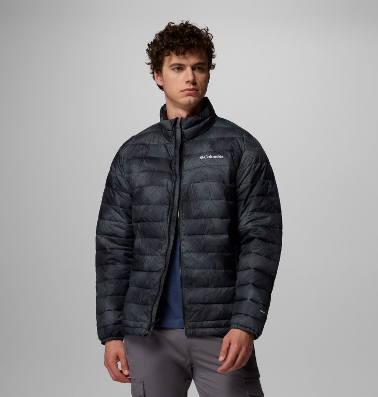 Chaqueta aislante Powder Lite II con estampado para hombre, Color: Black Topolines Print, image 5