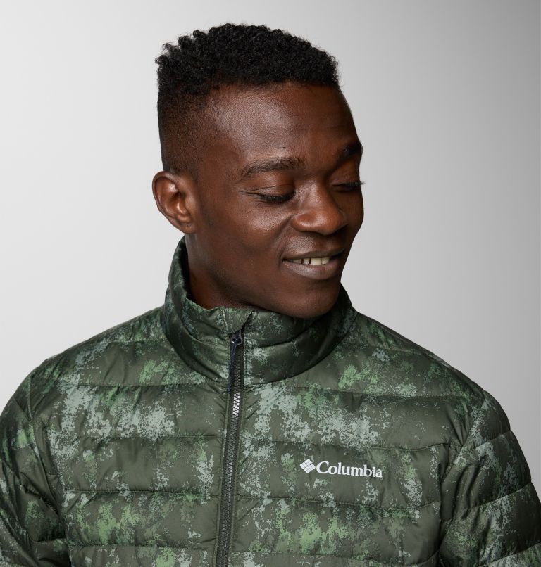 Men's Powder Lite II Printed Insulated Jacket, Color: Greenscape Timberwild Print, image 5