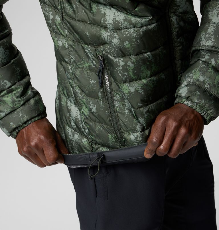 Men's Powder Lite II Printed Insulated Jacket, Color: Greenscape Timberwild Print, image 7