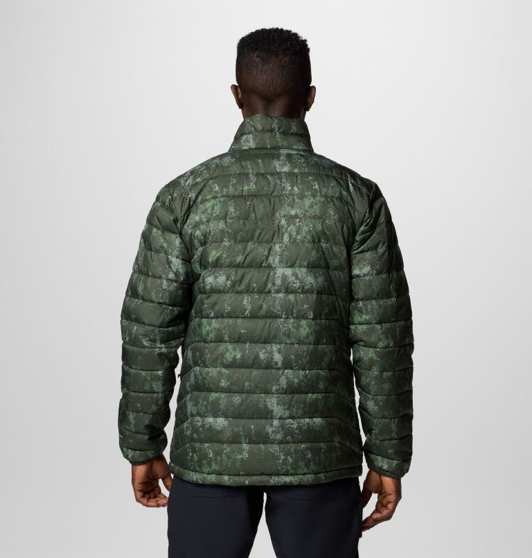 Men's Powder Lite II Printed Insulated Jacket, Color: Greenscape Timberwild Print, image 2