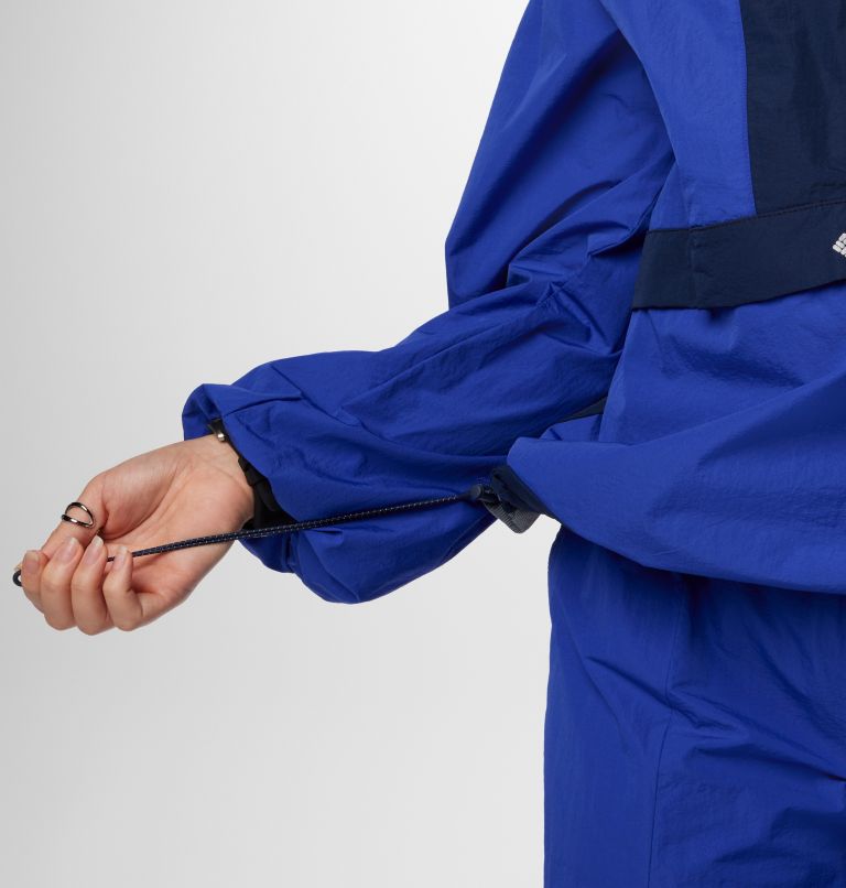 Women's Boundless Adventure Packable Anorak, Color: Clematis Blue, Collegiate Navy, image 7