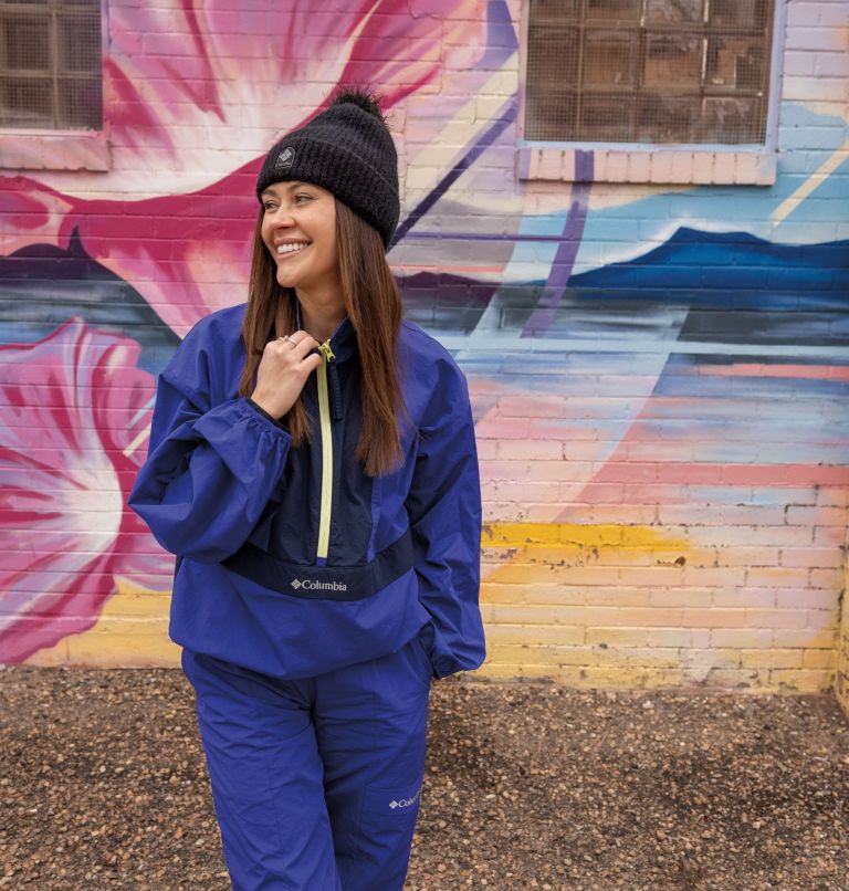 Women's Boundless Adventure Packable Anorak, Color: Clematis Blue, Collegiate Navy, image 8