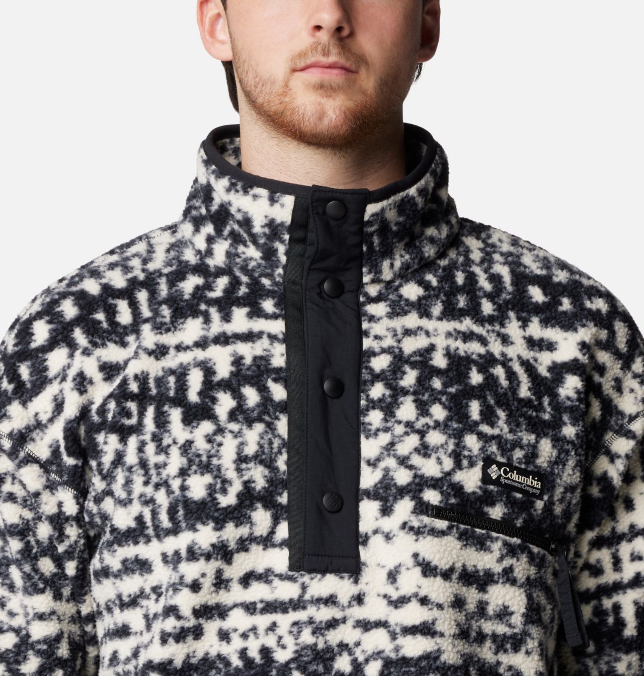Men's Helvetia™ II Printed Half Snap Printed Fleece Pullover 4