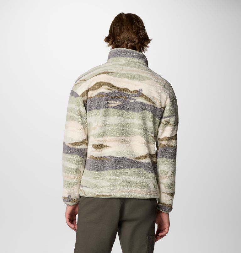 Helvetia Half Snap Fleece mit Print für Männer, Color: Safari Rouge Valley, image 3