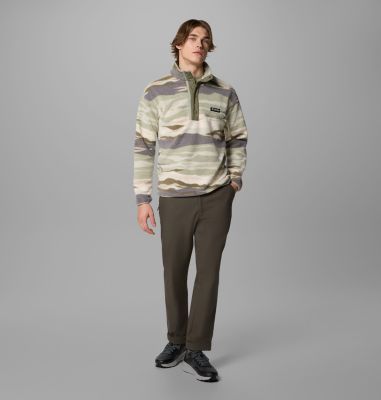 Men's Helvetia II Printed Half Snap Fleece, Color: Safari Rouge Valley, image 2