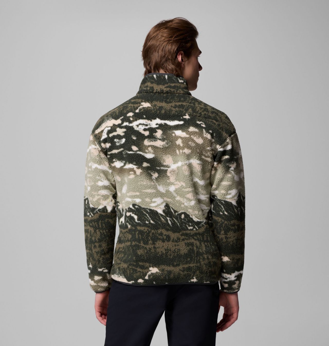 Men's Helvetia™ II Printed Half Snap Printed Fleece Pullover 4