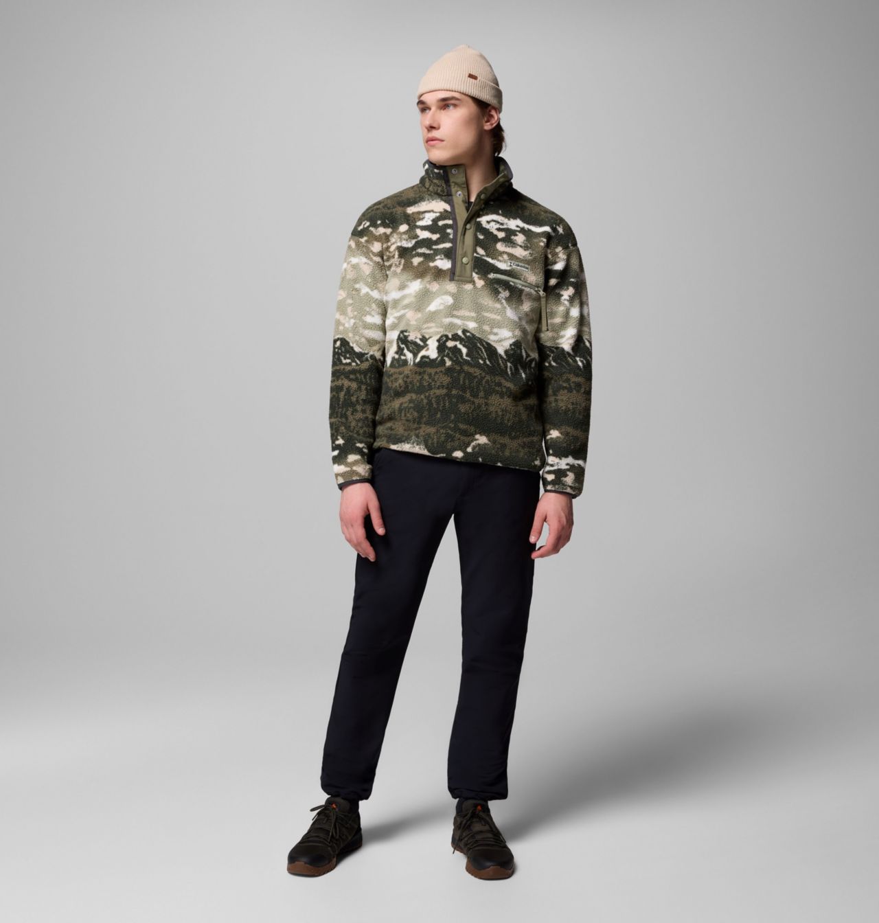 Men's Helvetia™ II Printed Half Snap Printed Fleece Pullover 2