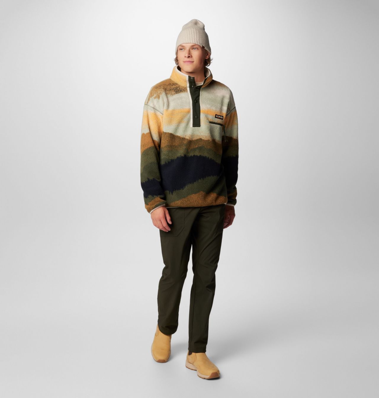 Men's Helvetia™ II Printed Half Snap Printed Fleece Pullover 4