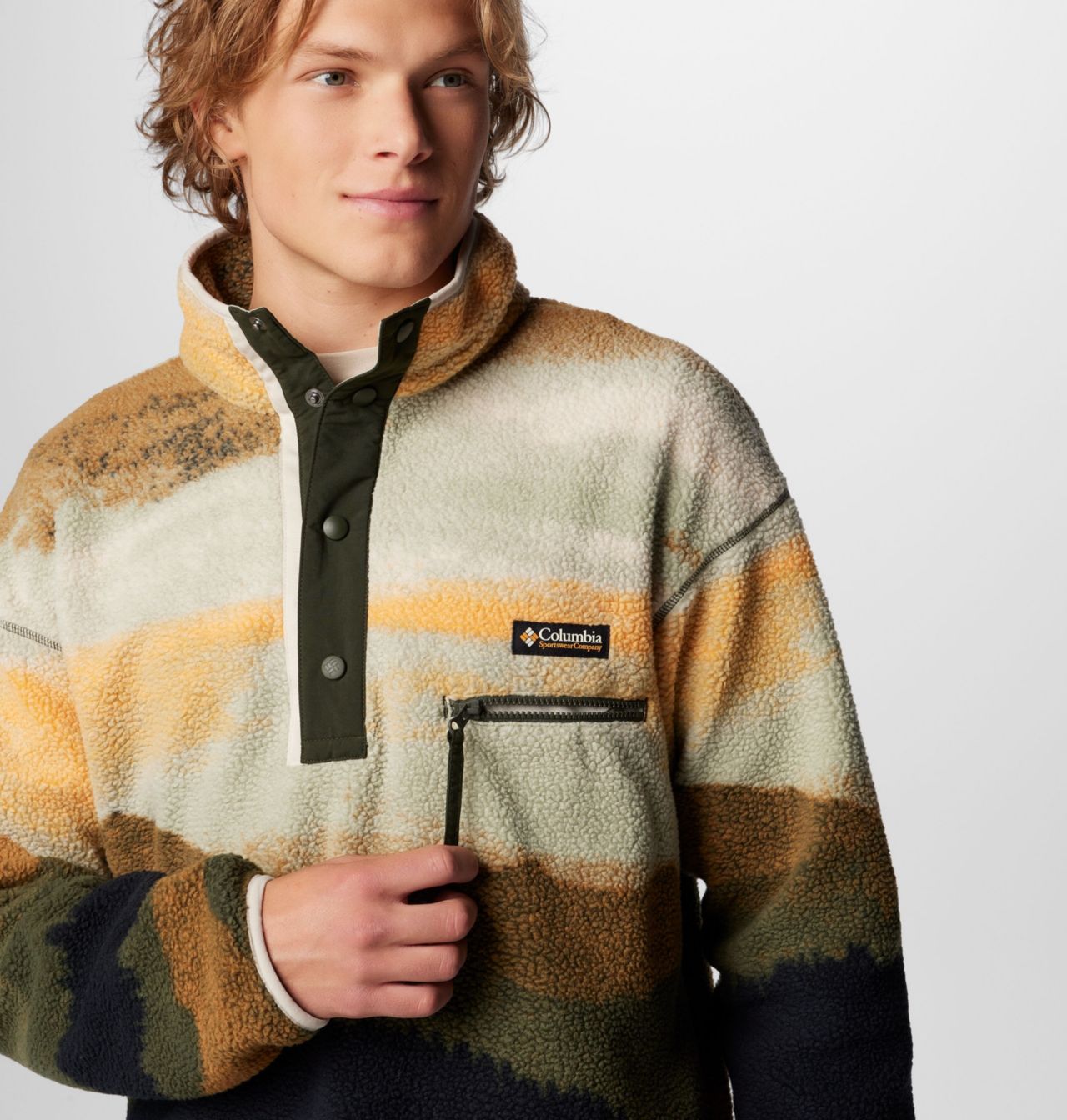 Men's Helvetia™ II Printed Half Snap Printed Fleece Pullover 7