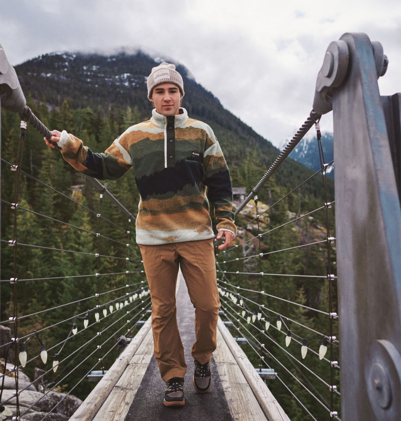 Men's Helvetia™ II Printed Half Snap Printed Fleece Pullover 9
