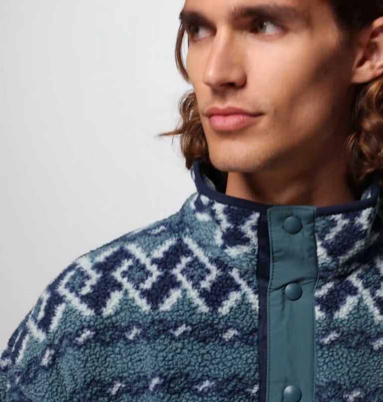 Forro polar Helvetia con estampado para hombre, Color: Everblue KnitKnot