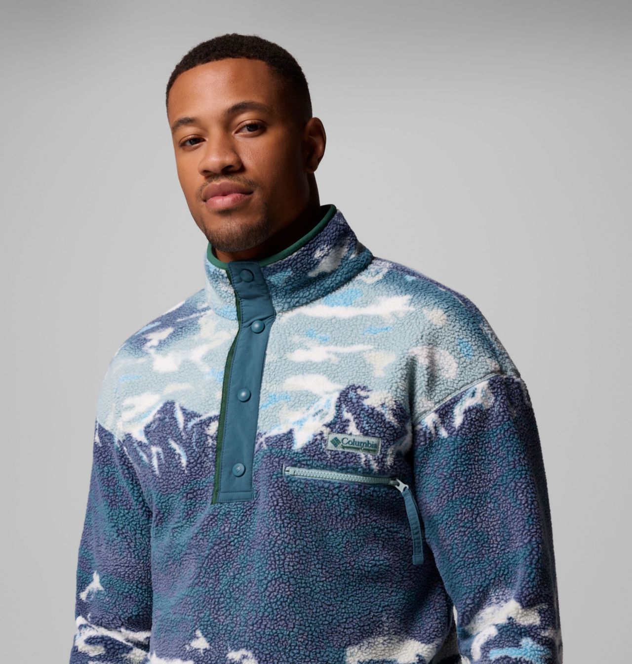 Men's Helvetia™ II Printed Half Snap Printed Fleece Pullover 6