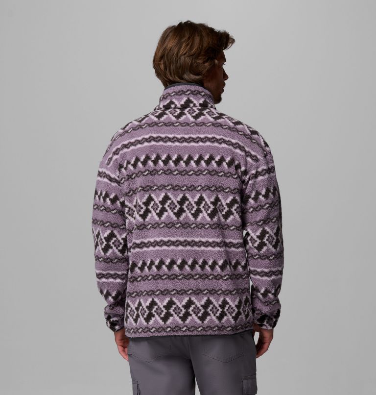 Helvetia II Printed Half Snap Fleece, Color: Shale Purple KnitKnot, image 3