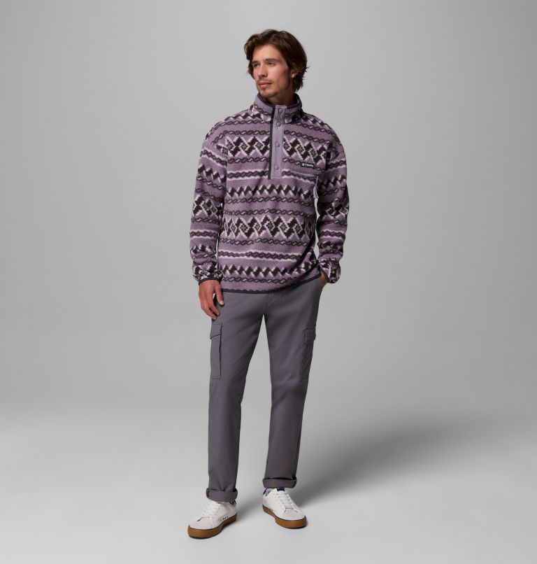 Helvetia II Printed Half Snap Fleece, Color: Shale Purple KnitKnot, image 2