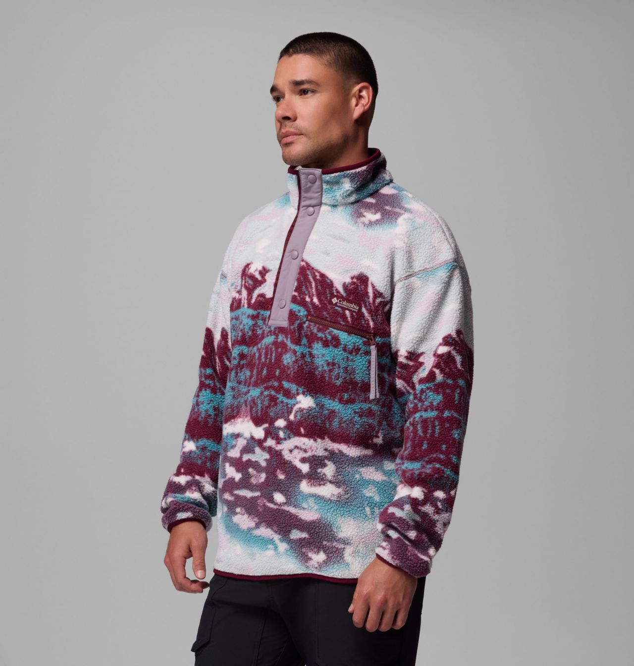 Men's Helvetia™ II Printed Half Snap Printed Fleece Pullover | 624 | M 4