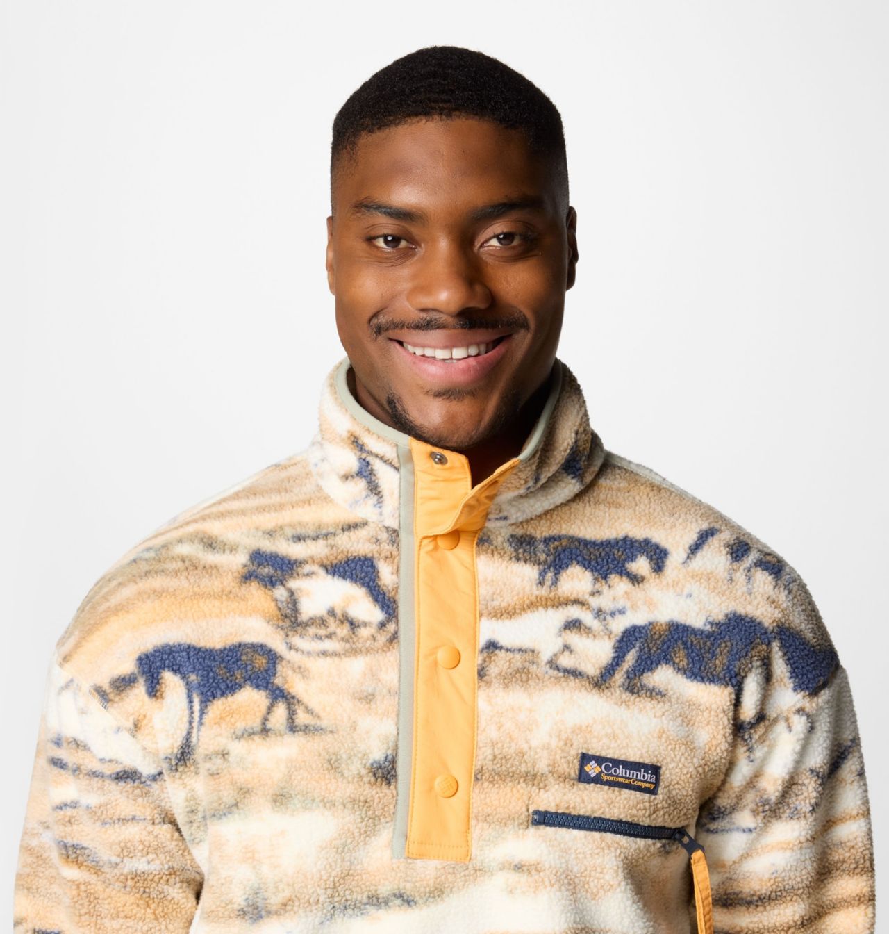 Men's Helvetia™ II Printed Half Snap Printed Fleece Pullover 5