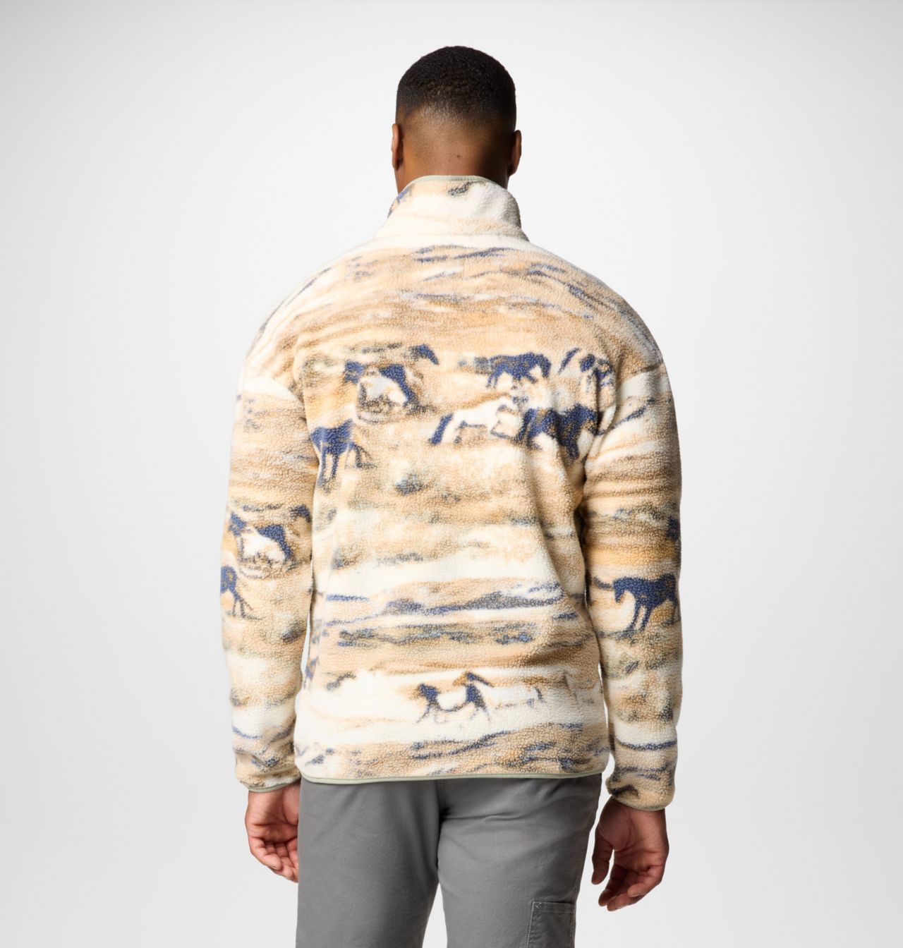 Men's Helvetia™ II Printed Half Snap Printed Fleece Pullover 3