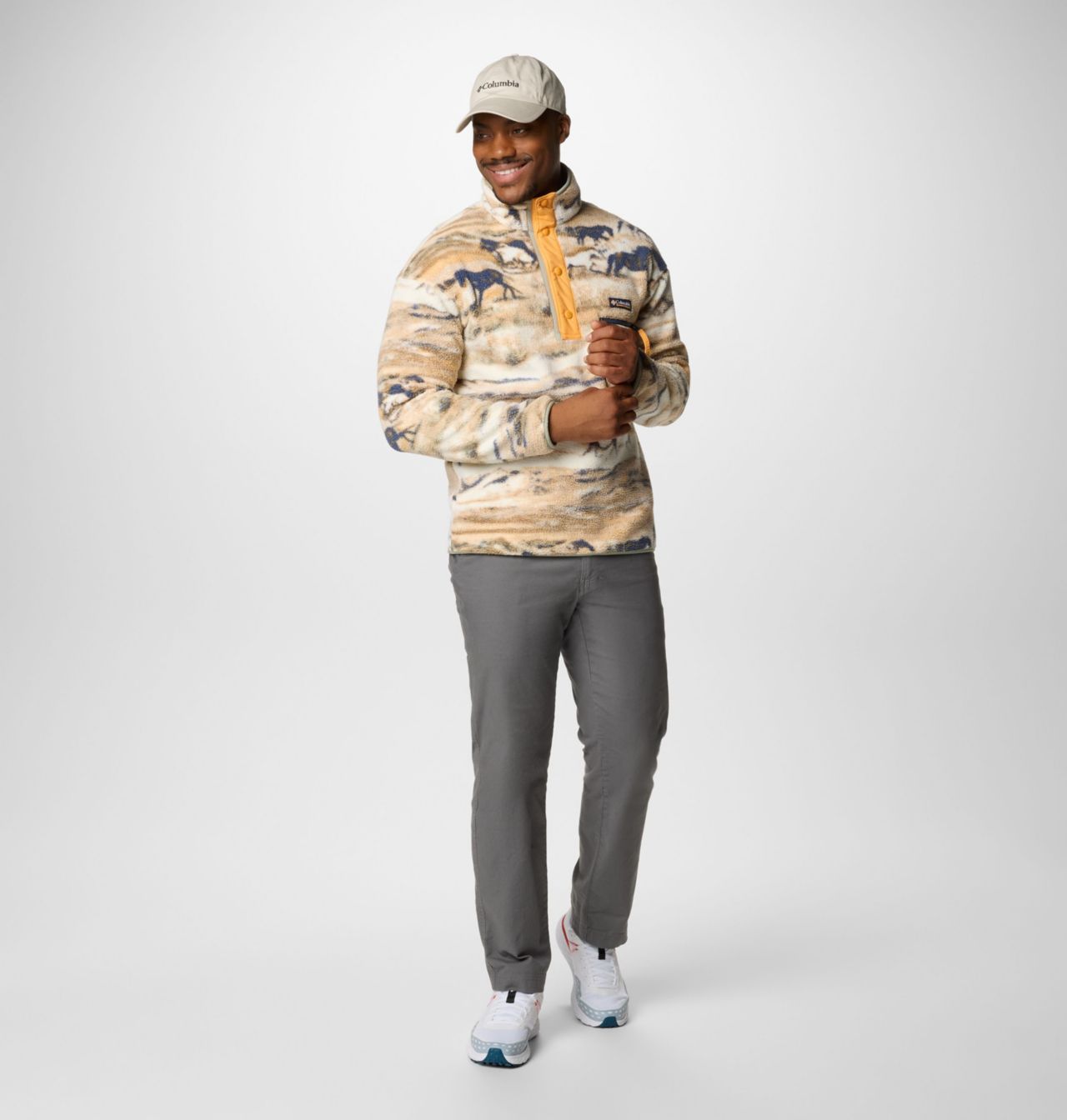 Men's Helvetia™ II Printed Half Snap Printed Fleece Pullover 2