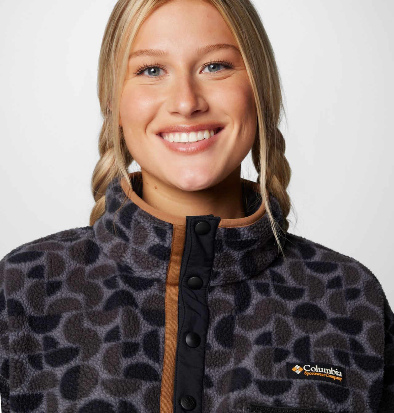 Women's Helvetia™ II Printed Cropped Half Snap Fleece Pullover 5