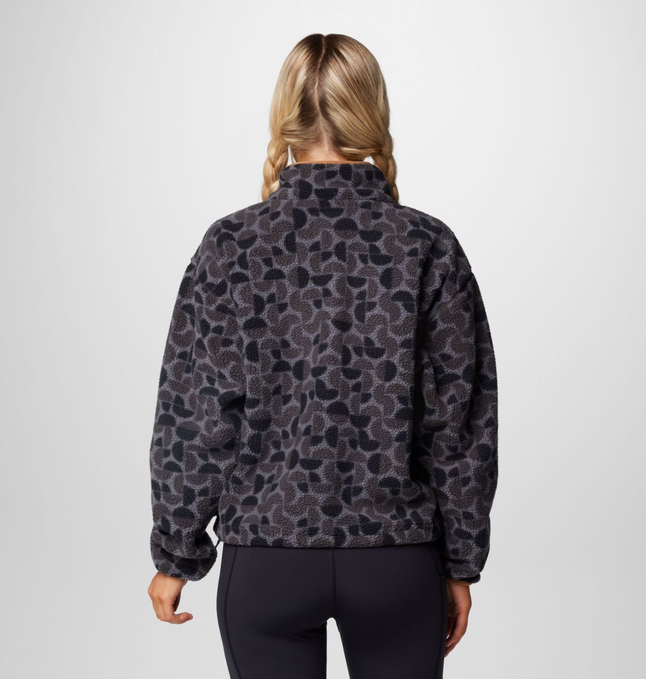 Women's Helvetia™ II Printed Cropped Half Snap Fleece Pullover 2