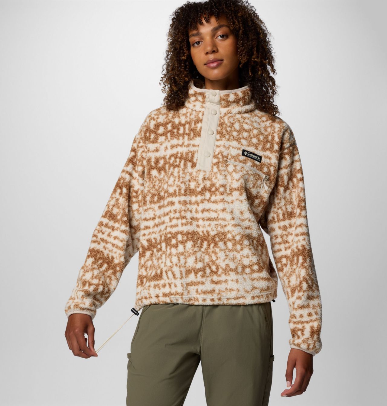 Women's Helvetia™ II Printed Cropped Half Snap Fleece Pullover 6