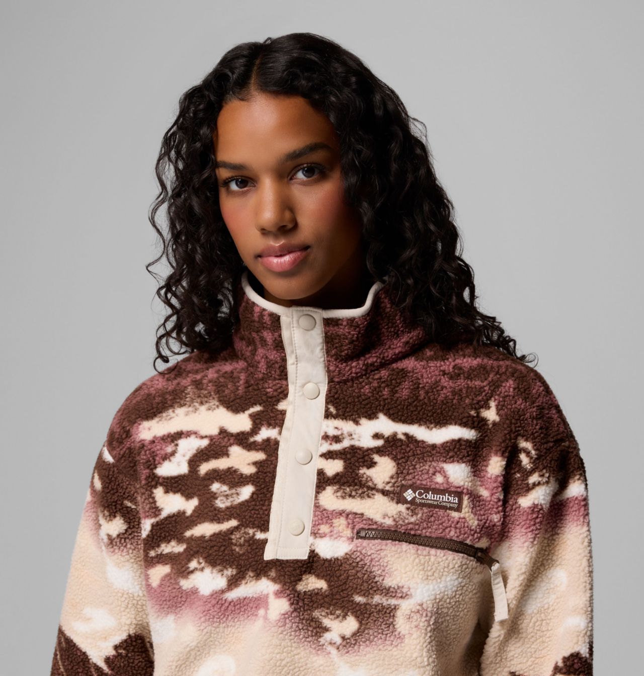 Women's Helvetia™ II Printed Cropped Half Snap Fleece Pullover | 256 | XS 5