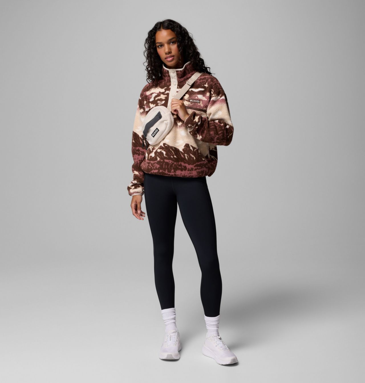 Women's Helvetia™ II Printed Cropped Half Snap Fleece Pullover | 256 | XS 2