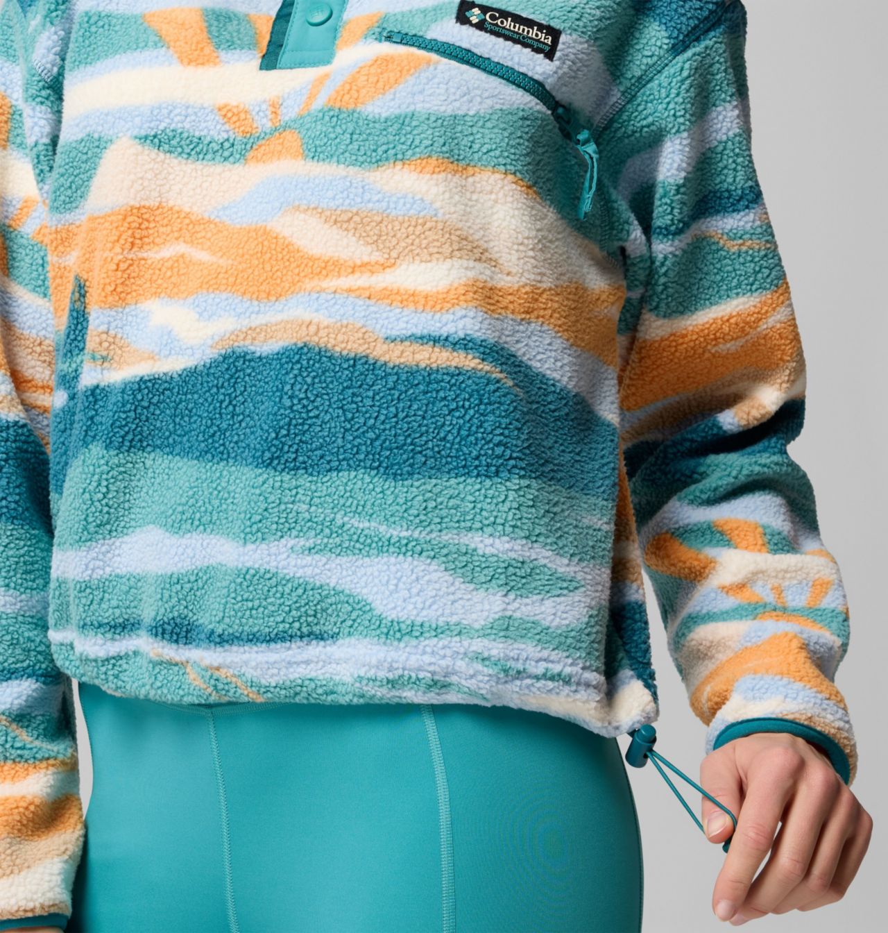 Women's Helvetia™ II Printed Cropped Half Snap Fleece Pullover 6