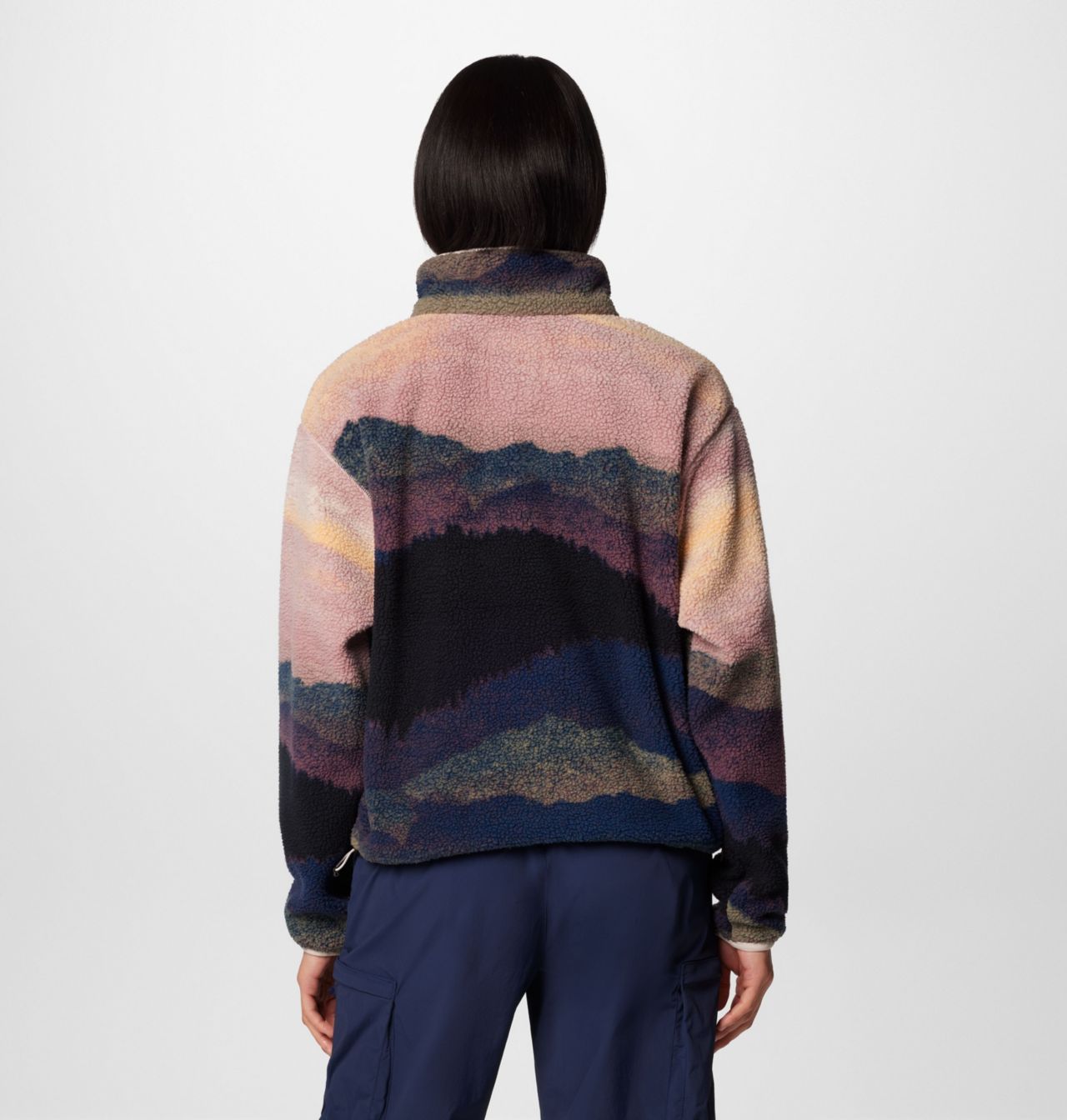 Women's Helvetia™ II Printed Cropped Half Snap Fleece Pullover 2