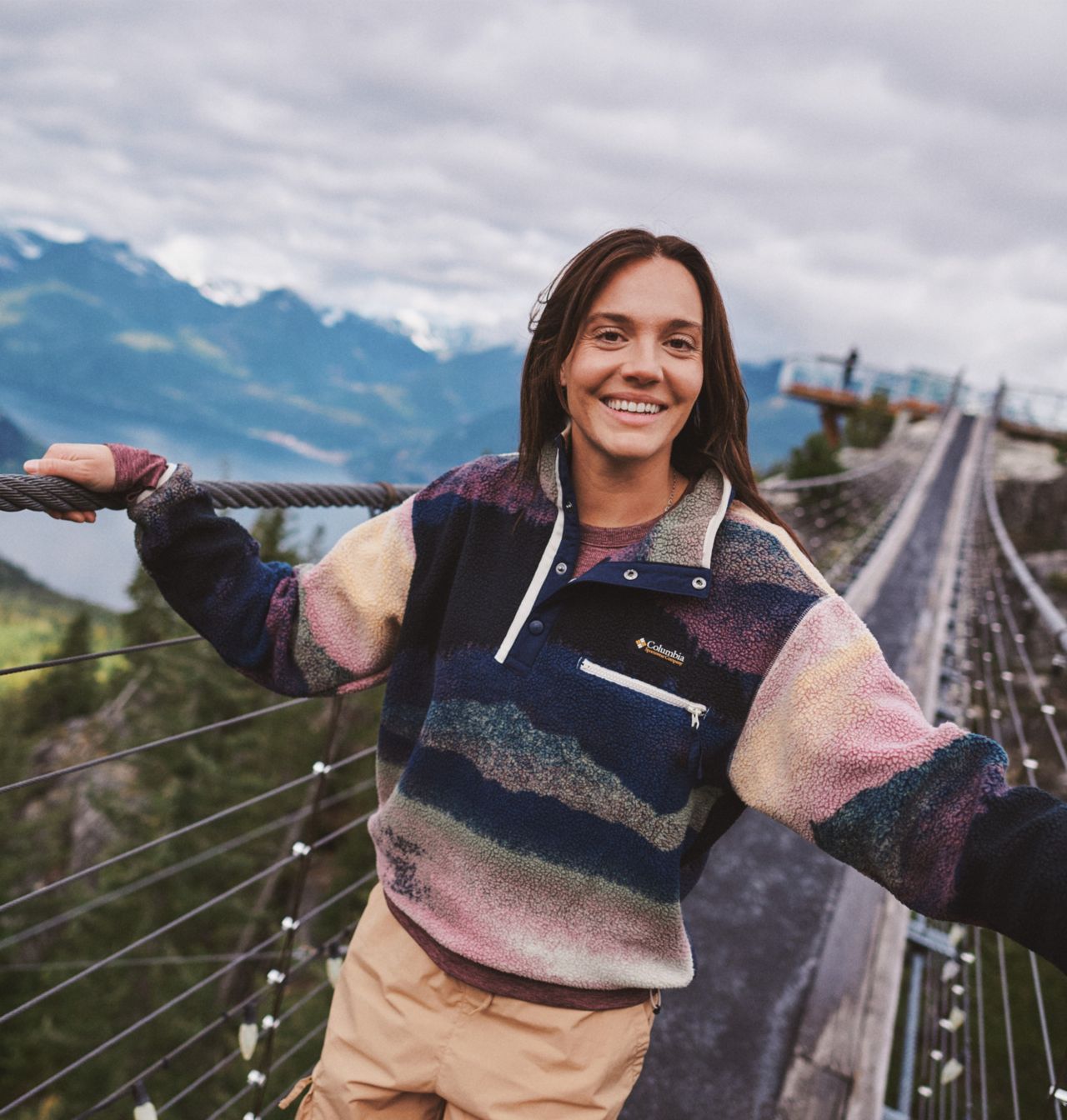 Women's Helvetia™ II Printed Cropped Half Snap Fleece Pullover 7