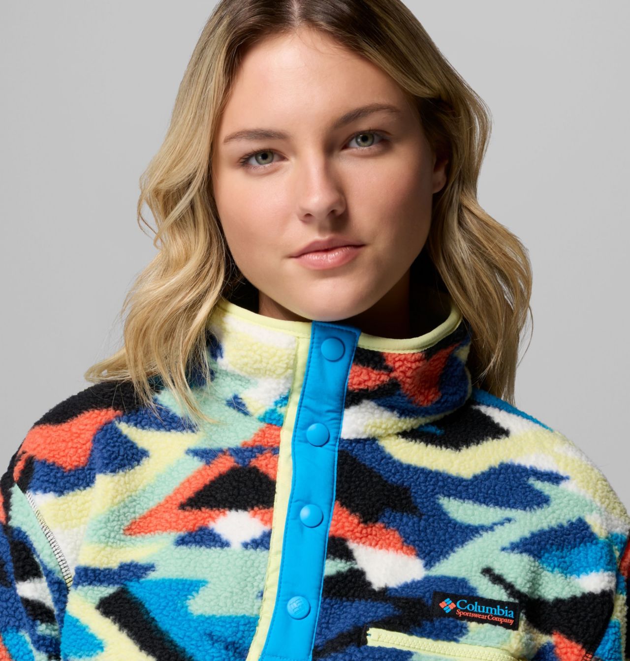 Women's Helvetia™ II Printed Cropped Half Snap Fleece Pullover 5