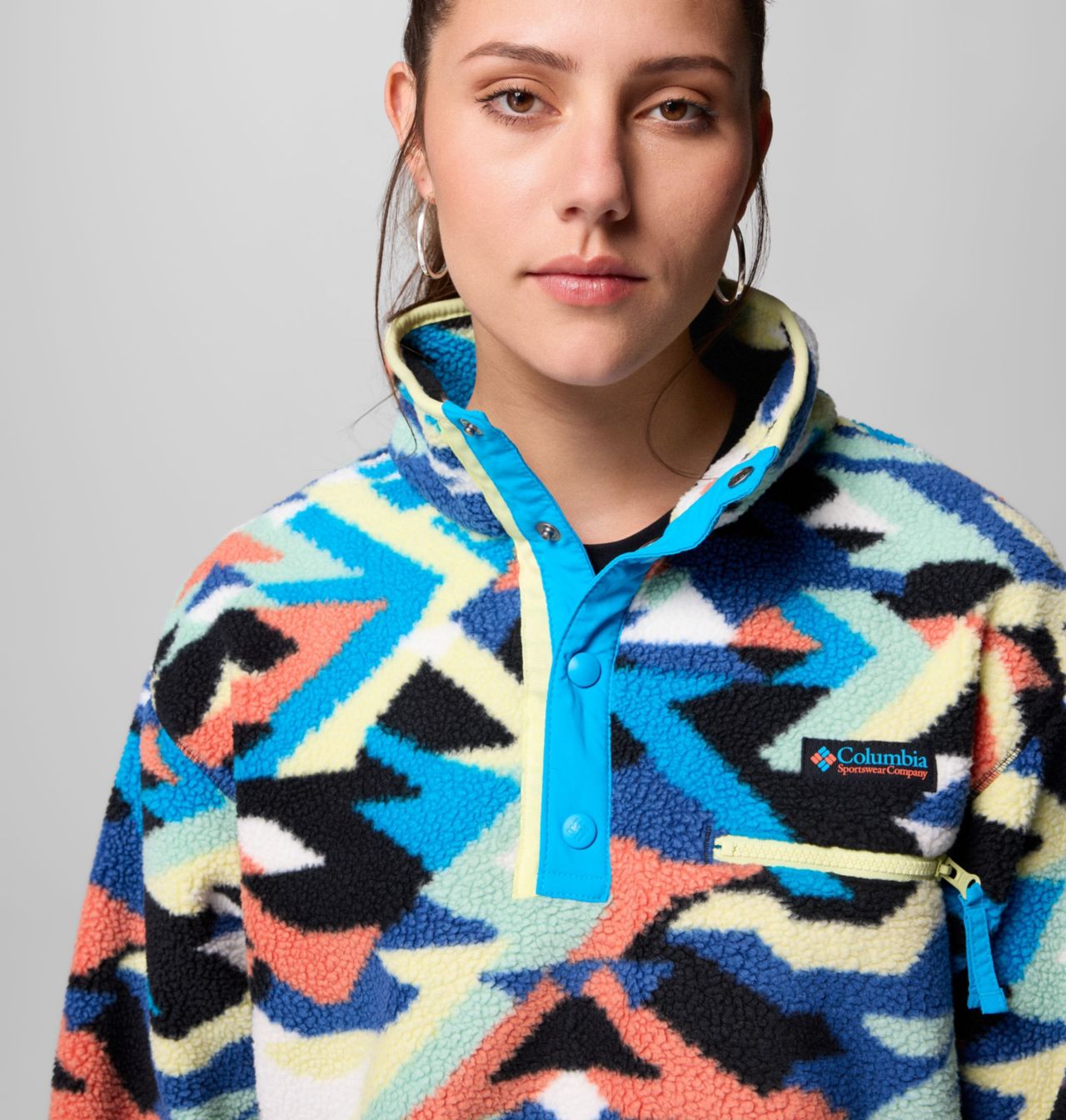 Women's Helvetia™ II Printed Cropped Half Snap Fleece Pullover 7