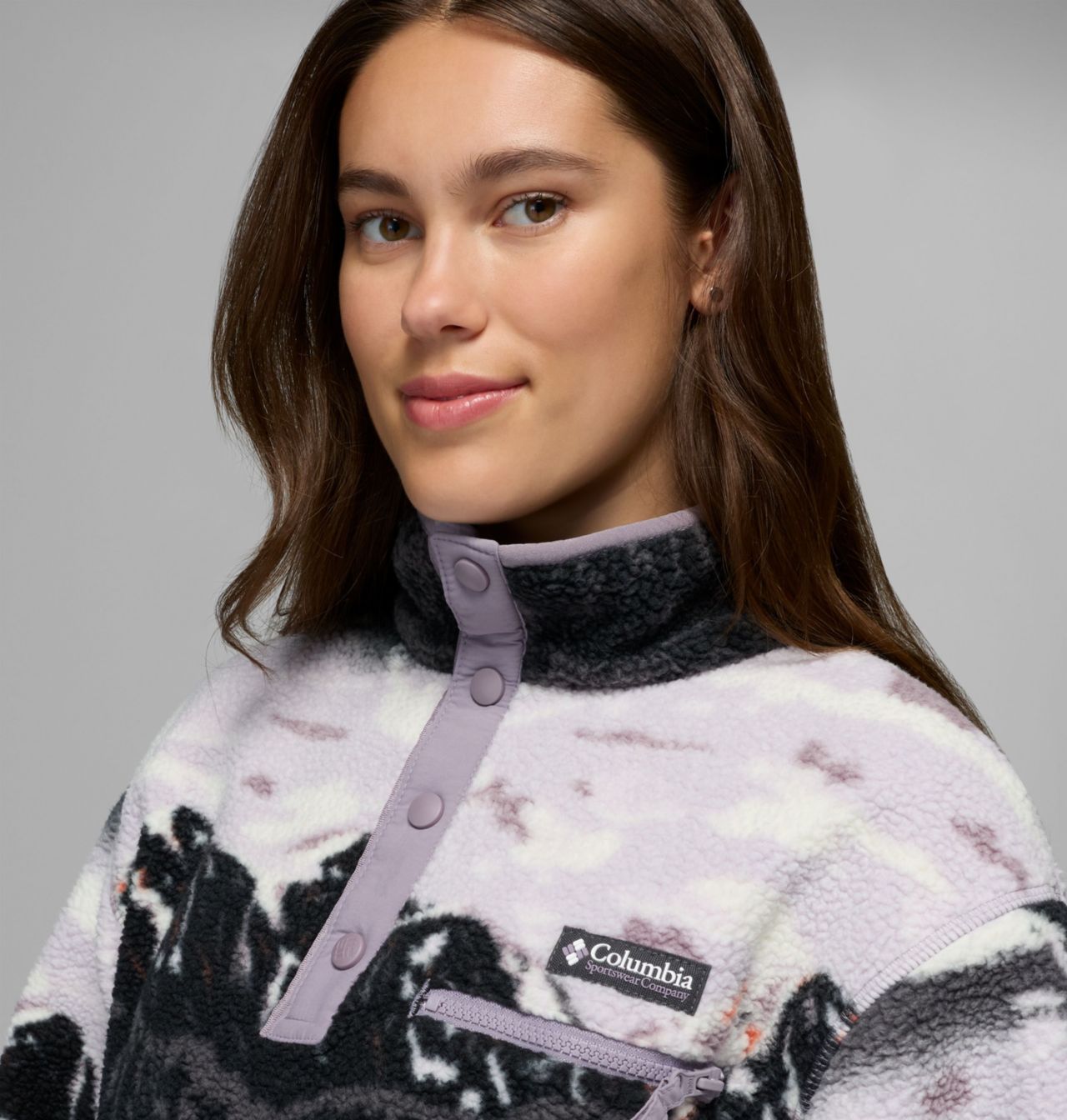 Women's Helvetia™ II Printed Cropped Half Snap Fleece Pullover | 554 | L 5