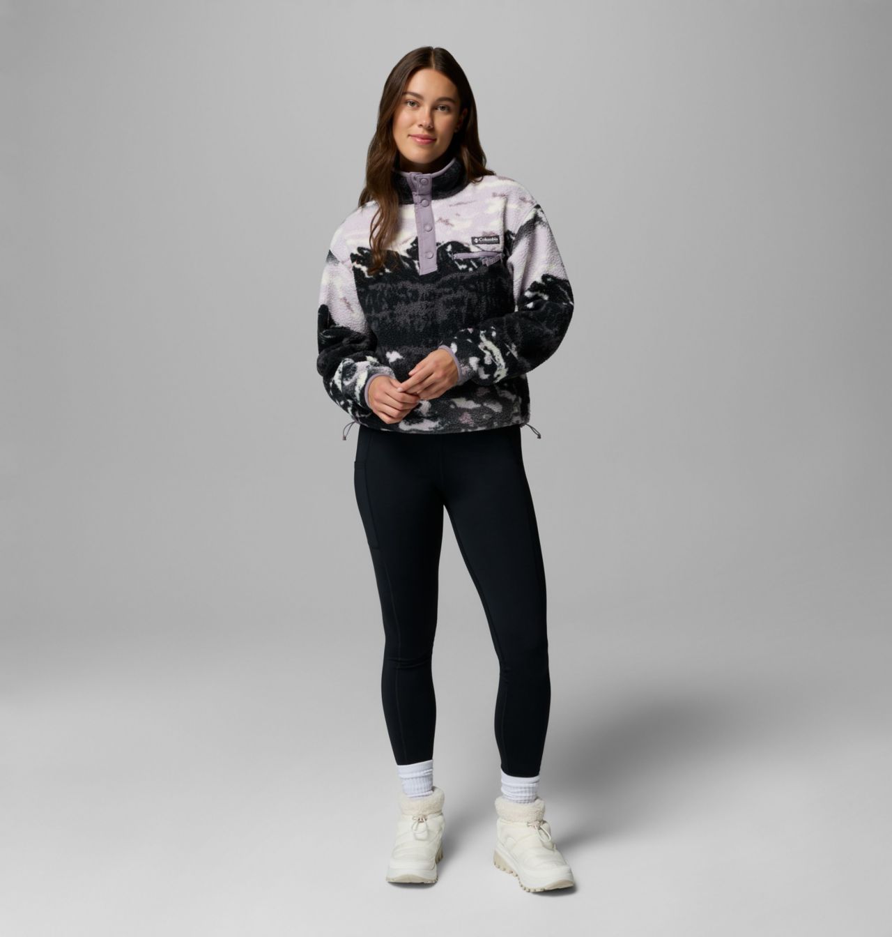 Women's Helvetia™ II Printed Cropped Half Snap Fleece Pullover | 554 | L 2
