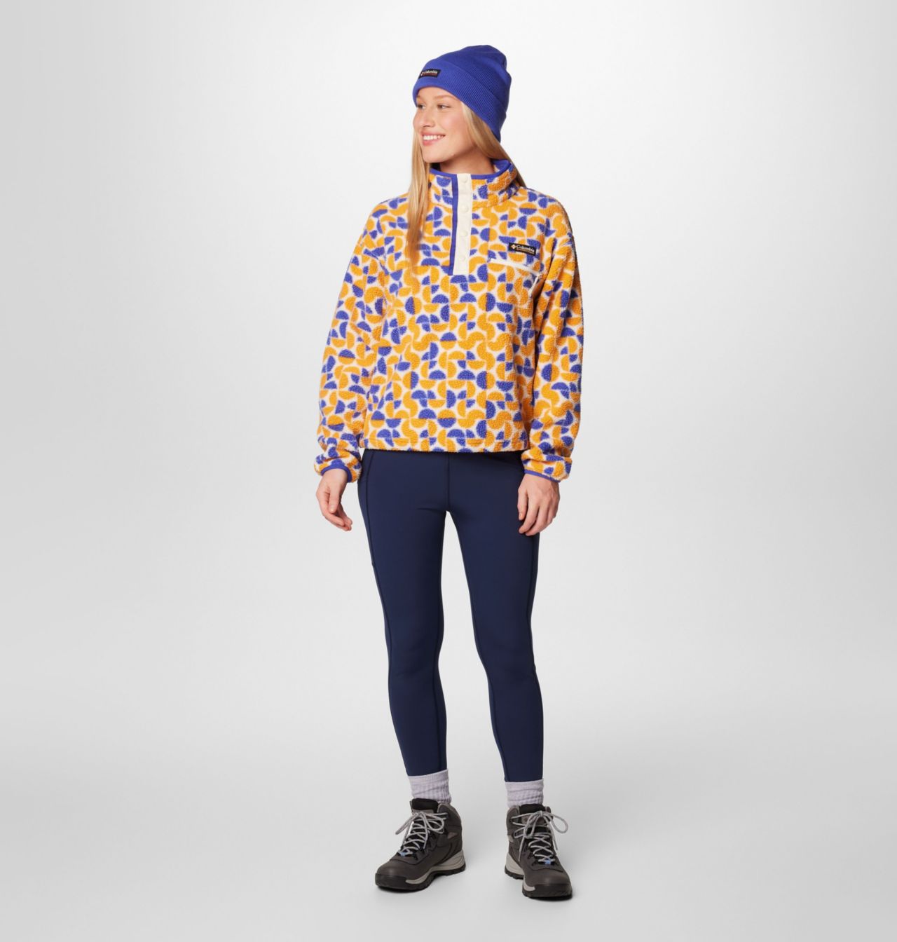 Women's Helvetia™ II Printed Cropped Half Snap Fleece Pullover 3